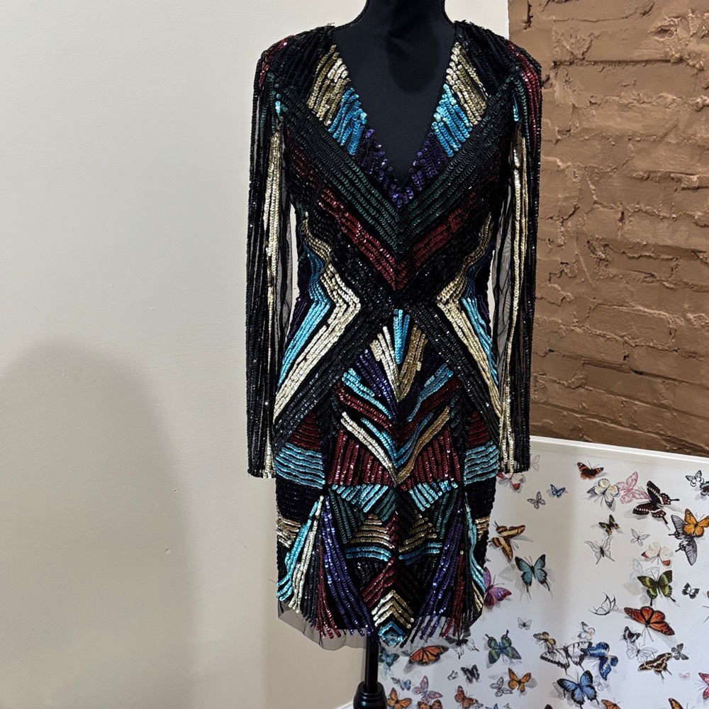Multicolor Sequin Dress size 10 fit like an 8